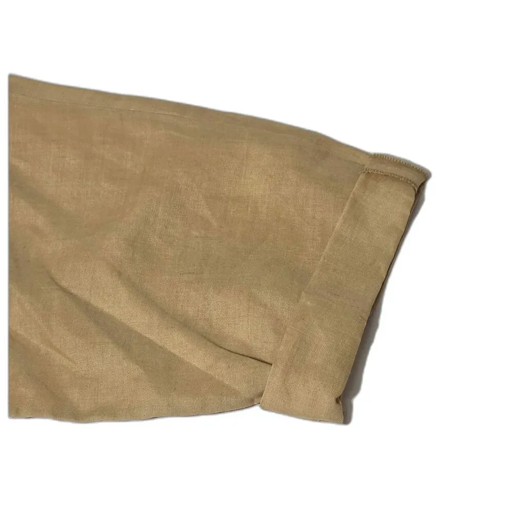 VTG Levanté 100% Linen Kimono Cardigan Open Front Jacket Size M Tan Short Sleeve